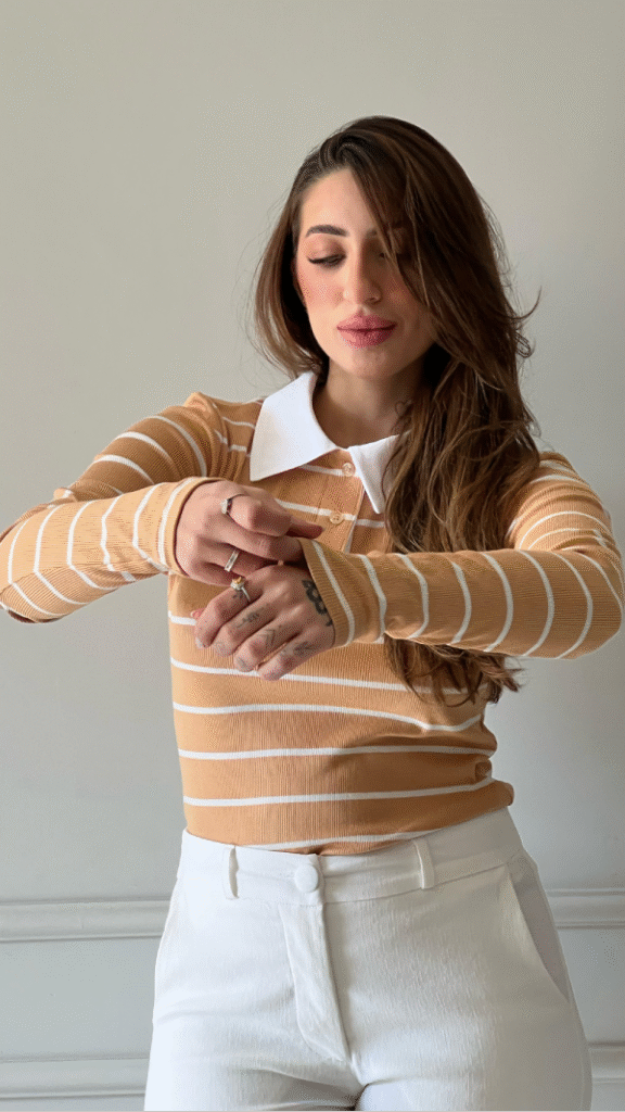 Blusa Clara: Em Malha Canelada