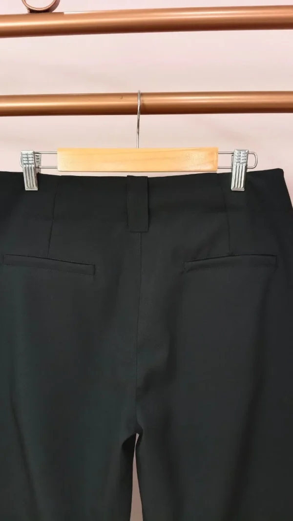 Conjunto Pérola: Colete Alongado com Forro de Cetim E Calça Em Alfaiataria – Preto, P 38