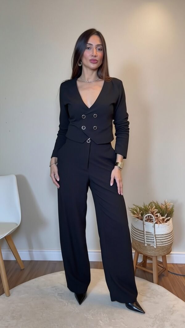 Conjunto Madri: Sensoriale Marant Colete E Calça Pantalona